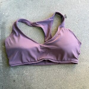 SoftMotion™ Bralette with White Logo | Vintage Purple